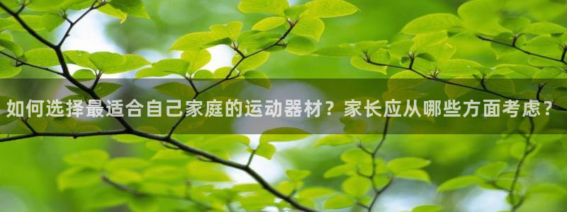 凯捷体育集团：如何选择最适合自己家庭的运动器材？家长