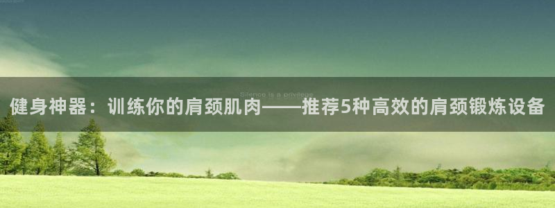 凯捷体育集团官网网址：健身神器：训练你的肩颈肌肉——