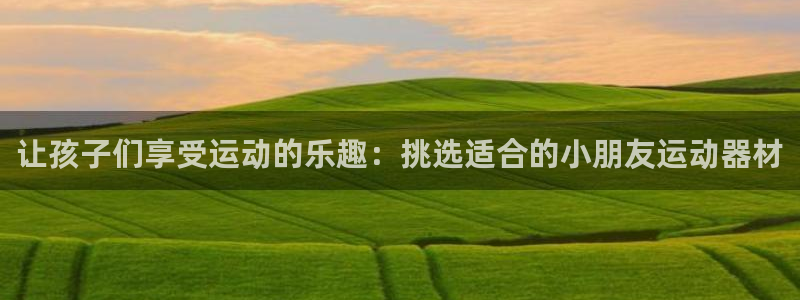 凯捷体育软件：让孩子们享受运动的乐趣：挑选适合的小朋友运动器