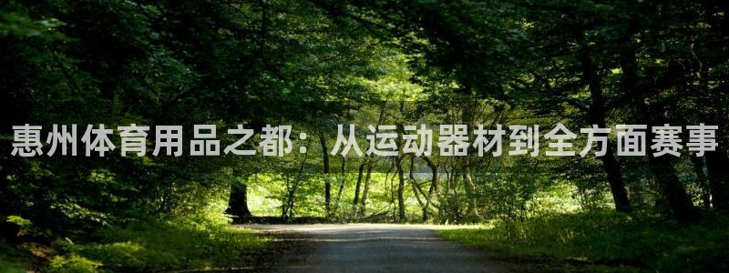 凯捷体育官网：惠州体育用品之都：从运动器材到全方面赛