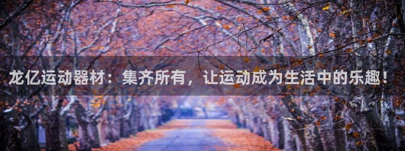 凯捷体育娱乐代理怎么样：龙亿运动器材：集齐所有，让运