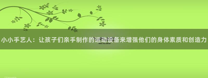 意昂平台体育：小小手艺人：让孩子们亲手制作的运动设备